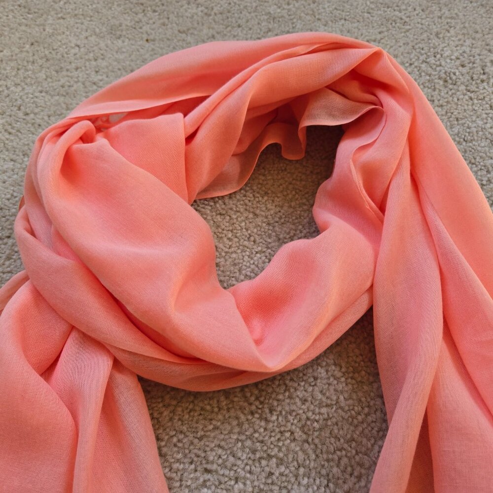 J. Crew Lightweight Silky Soft Scarf Pink - Picture 3 of 13